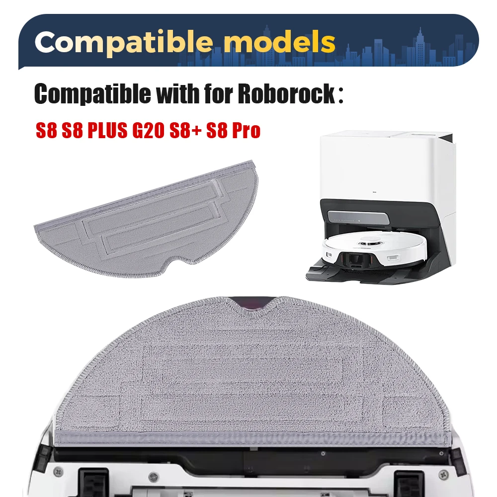 Mop Cloths For Roborock S8 S8+ S8 PLUS S8 Pro Ultra G20 Robot Vacuum Cleaner Double Mop Rags Parts Vibration Mop Accessories