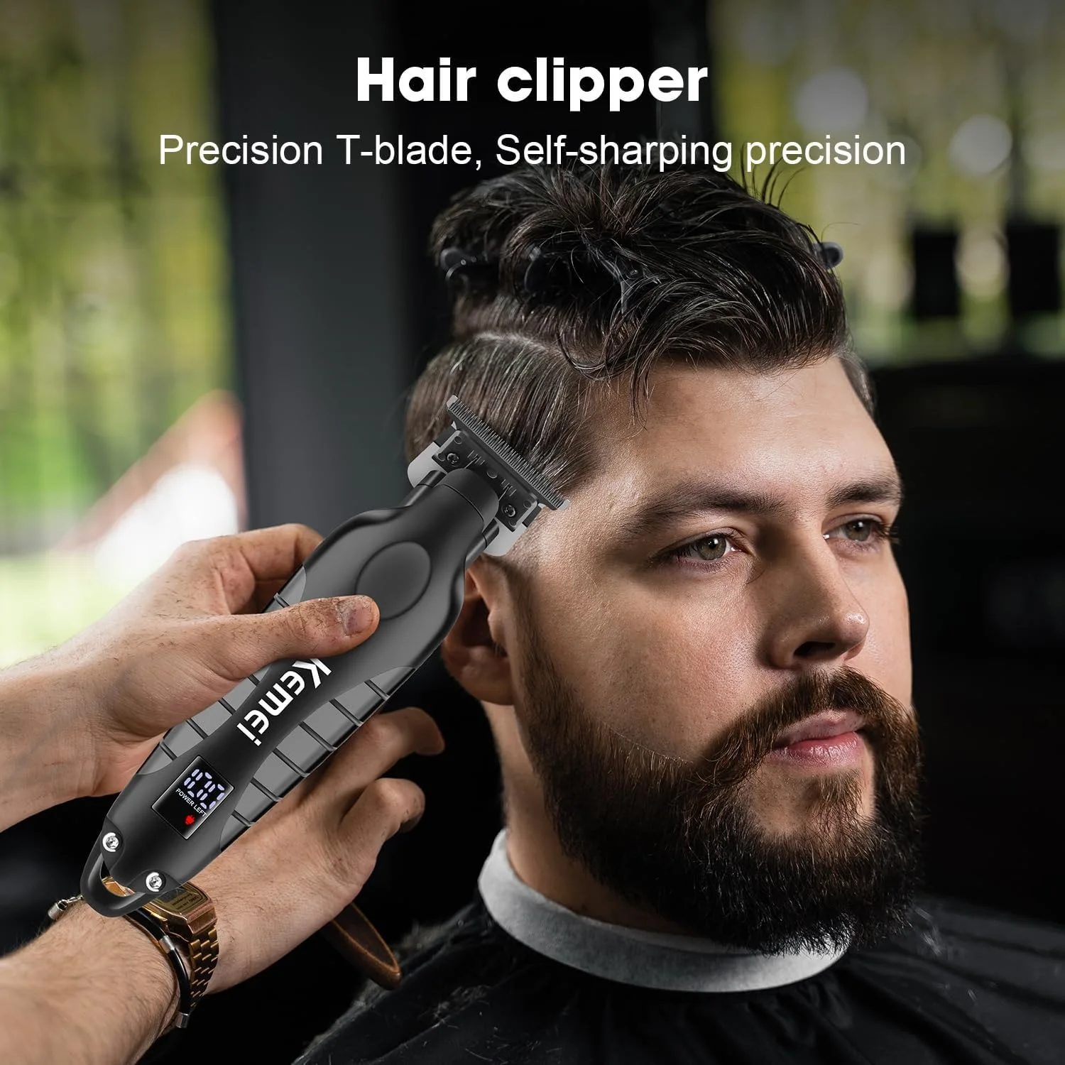 Kemei 2293 Professional Barber Hair Trimmer Cordless Men Rechargeable Hair Clippers Electric Finish Cutting Machine Fit Babyliss
