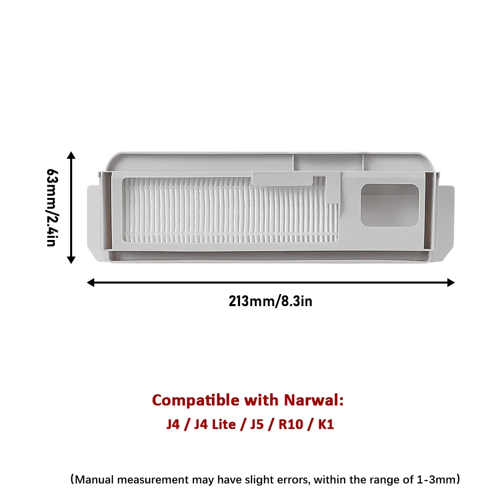 Dust Bags For Narwal Freo X Ultra/Freo X Plus/Freo Pro/J4/J4Lite/J5/J6/R10/K1 Robot Vacuum Cleaner 1L Capacity With HEPA Filter