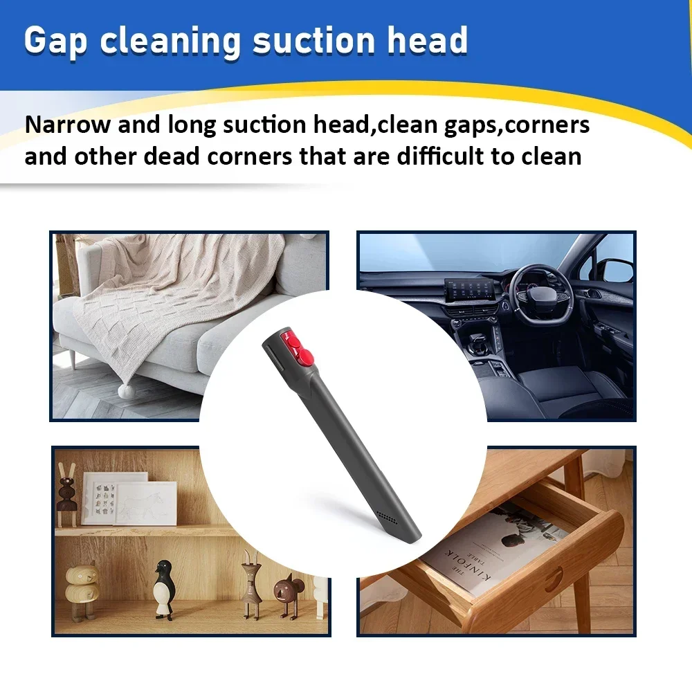 Vacuum Cleaner Crevice Brush Tool Suction Brush Nozzle For Dyson V7 V8 V10 V11 Vacuum Cleaner Attachment Replacement Parts