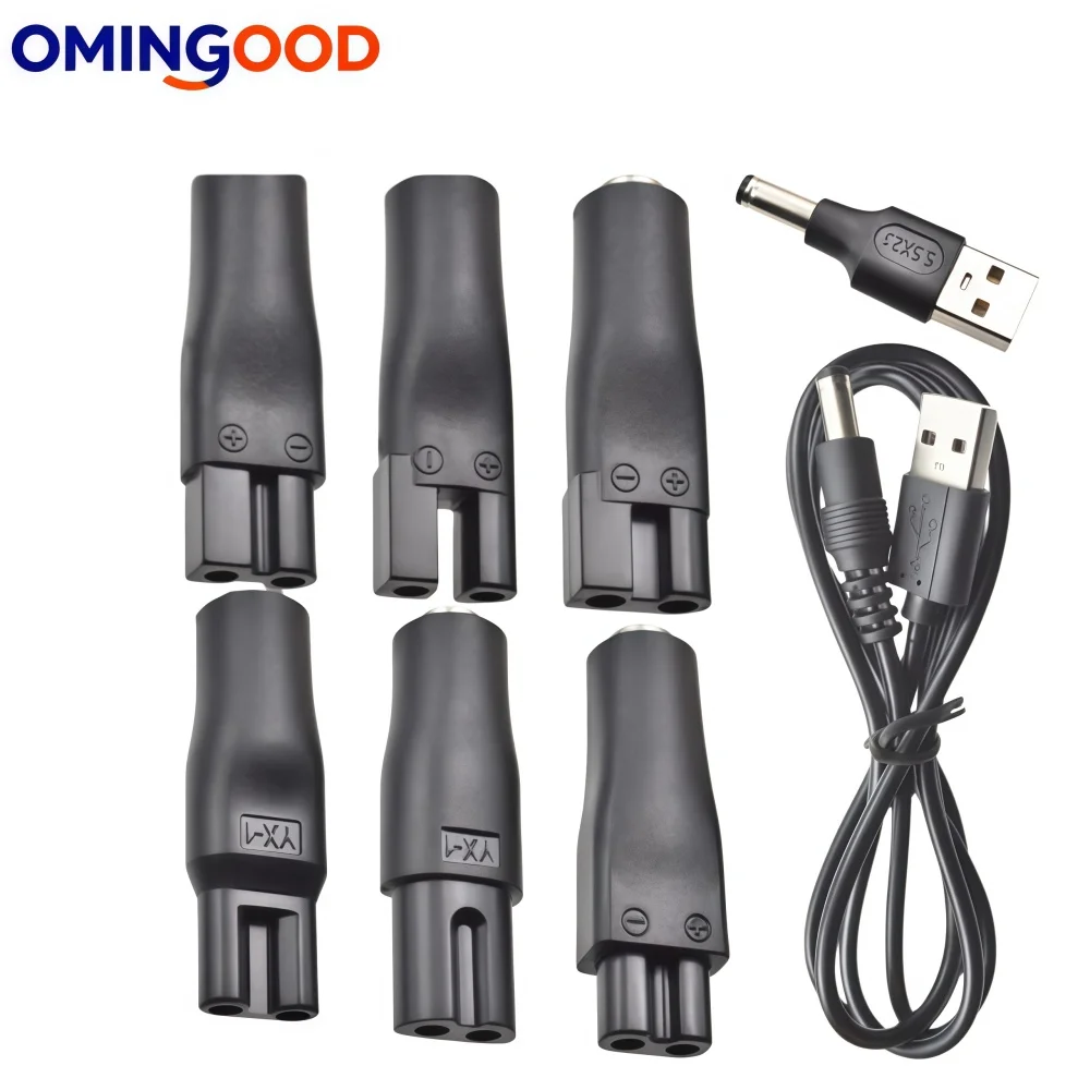 NEW 8PCS Power Cord 5V Replacement USB Adapter Charger Suitable for All Kinds Hair Clippers Beard Trimmers Shavers