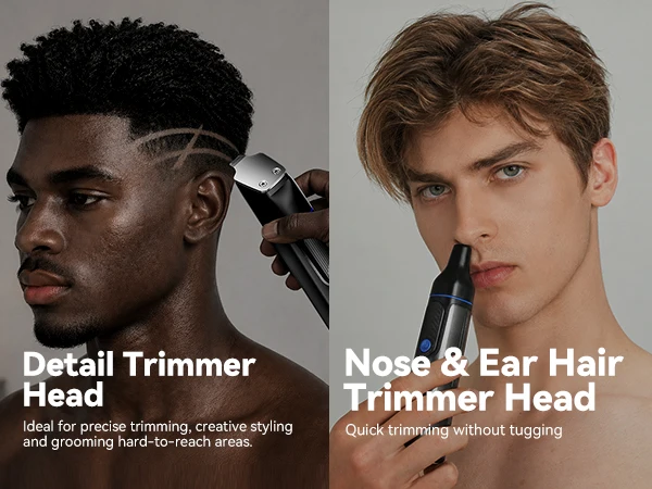 Kensen S38 Electric Hair Trimmer for Men 6 in 1 Body Hair Shaver Nose Beard Trimmer IPX6 Waterproof Hair Cutting Machine Barber