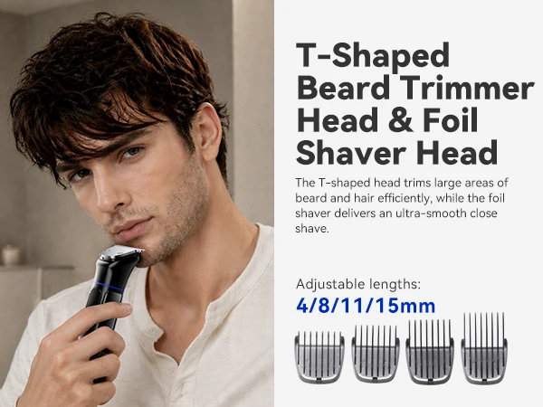 Kensen S38 Electric Hair Trimmer for Men 6 in 1 Body Hair Shaver Nose Beard Trimmer IPX6 Waterproof Hair Cutting Machine Barber