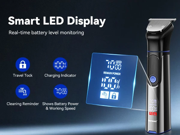 Kensen S38 Electric Hair Trimmer for Men 6 in 1 Body Hair Shaver Nose Beard Trimmer IPX6 Waterproof Hair Cutting Machine Barber