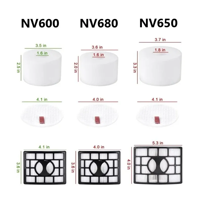 Foam & HEPA Filter For Shark NV350 NV600 NV650 NV680 HZ2000 UV850 WV200 WV401 HV380 IZ361H IF200 Vacuum Cleaner