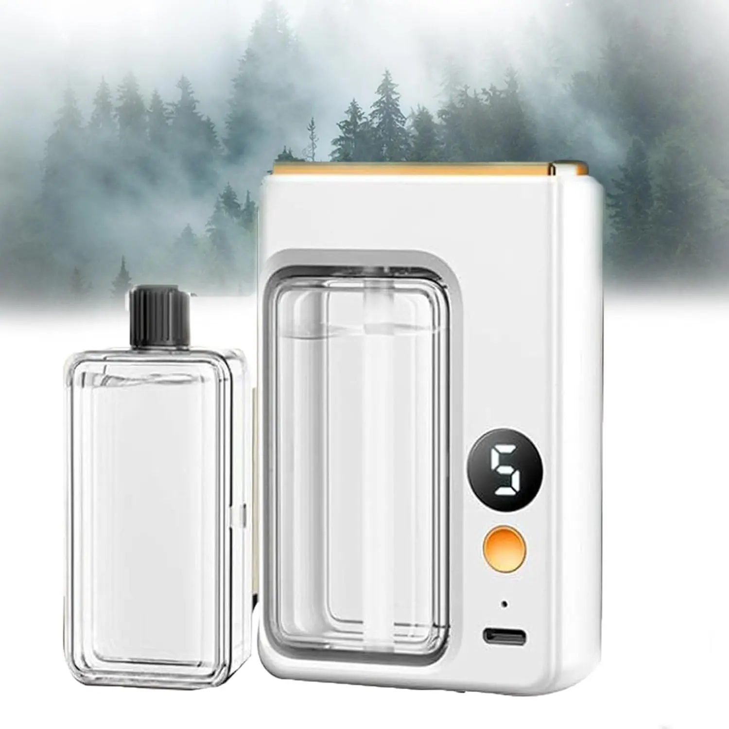 Automatic Aromatherapy Diffuser with 40ml Essential Oil 5-Speeds Air Freshener Spray Dispenser Rechargeable Humidifier for Home