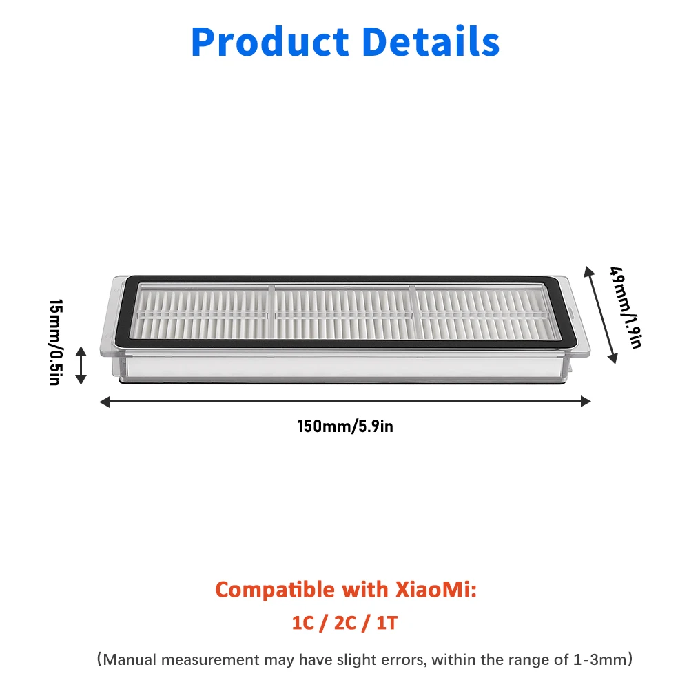 For Xiaomi Mijia 1C 2C 1T STYTJ01ZHM For Dreame F9 Robot Vacuum Cleaner Mops Water Tank Hepa Filter Main Side Brush Dust Box Kit
