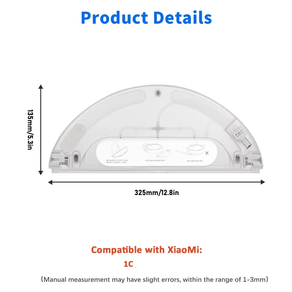 For Xiaomi Mijia 1C 2C 1T STYTJ01ZHM For Dreame F9 Robot Vacuum Cleaner Mops Water Tank Hepa Filter Main Side Brush Dust Box Kit