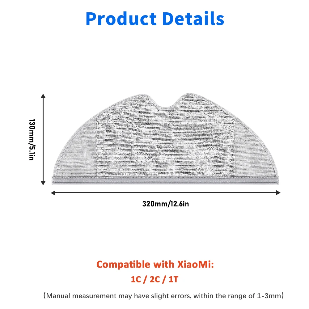 For Xiaomi Mijia 1C 2C 1T STYTJ01ZHM For Dreame F9 Robot Vacuum Cleaner Mops Water Tank Hepa Filter Main Side Brush Dust Box Kit