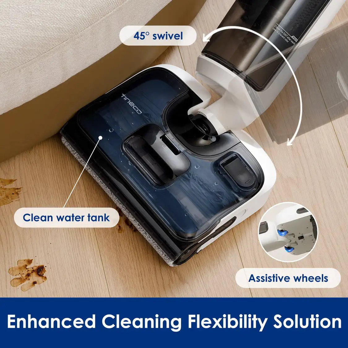 Fit for Tineco Floor One i5 Stretch/i6 Stretch/S5 Stretch/S6 Stretch/S7 Stretch Vacuum Cleaner Clean Water Tank Replacement