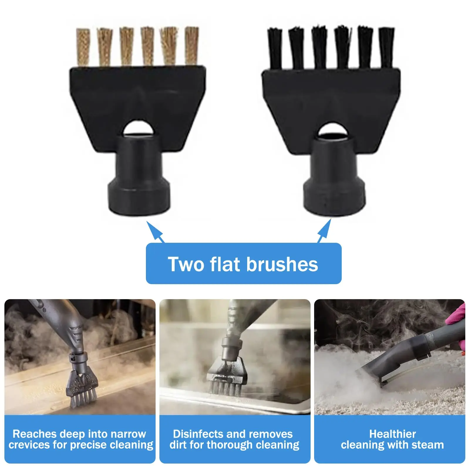 Replacement For Karcher SC1 SC2 SC3 SC4 SC5 Handheld Steam Cleaner Brush Head Replacement Mop Cloths Cover Nozzle