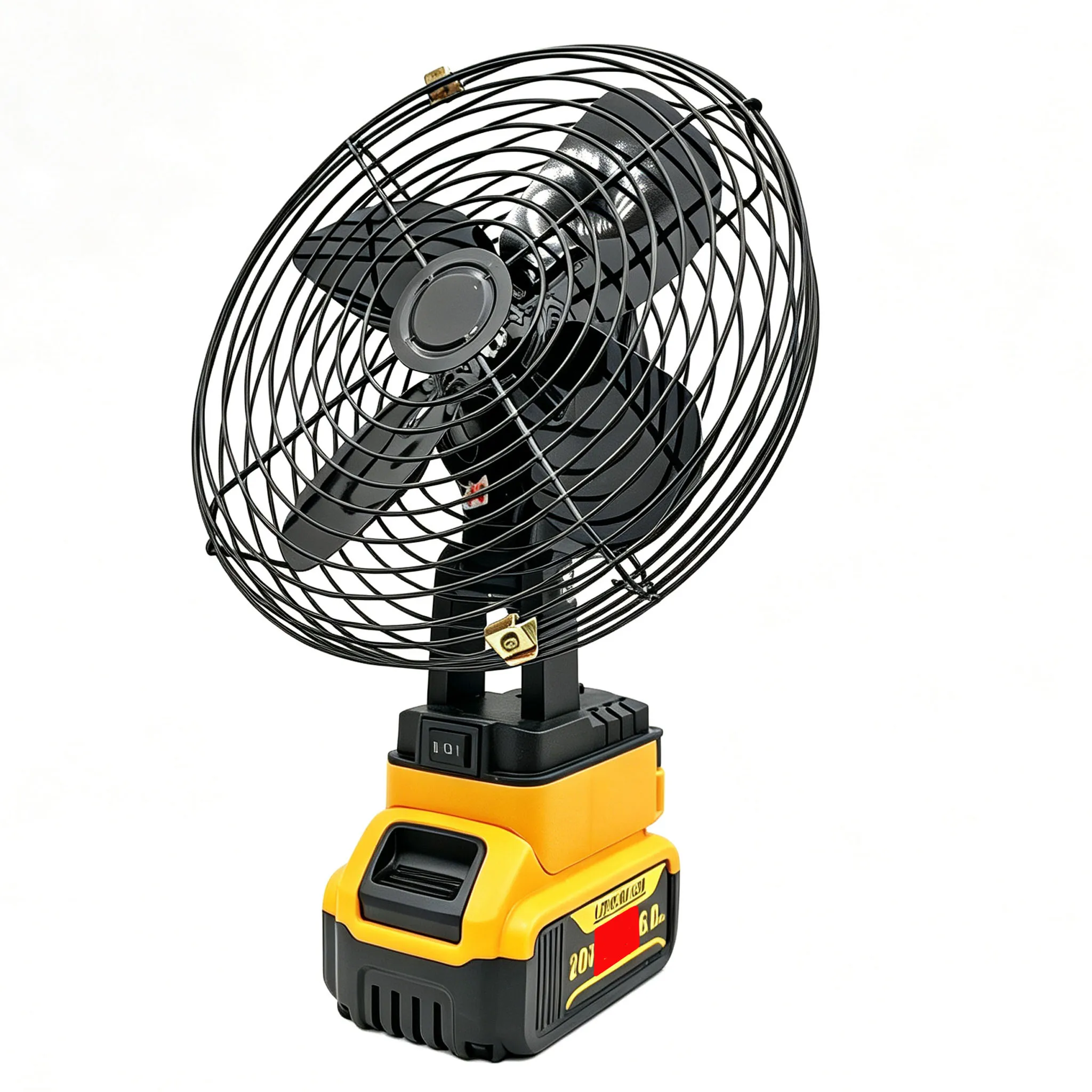 Camping Fan Outdoor Fishing Desktop Metal Strong Wind Fan For Makita For Dewalt For Milwaukee 18V Lithium Ion Battery For M18