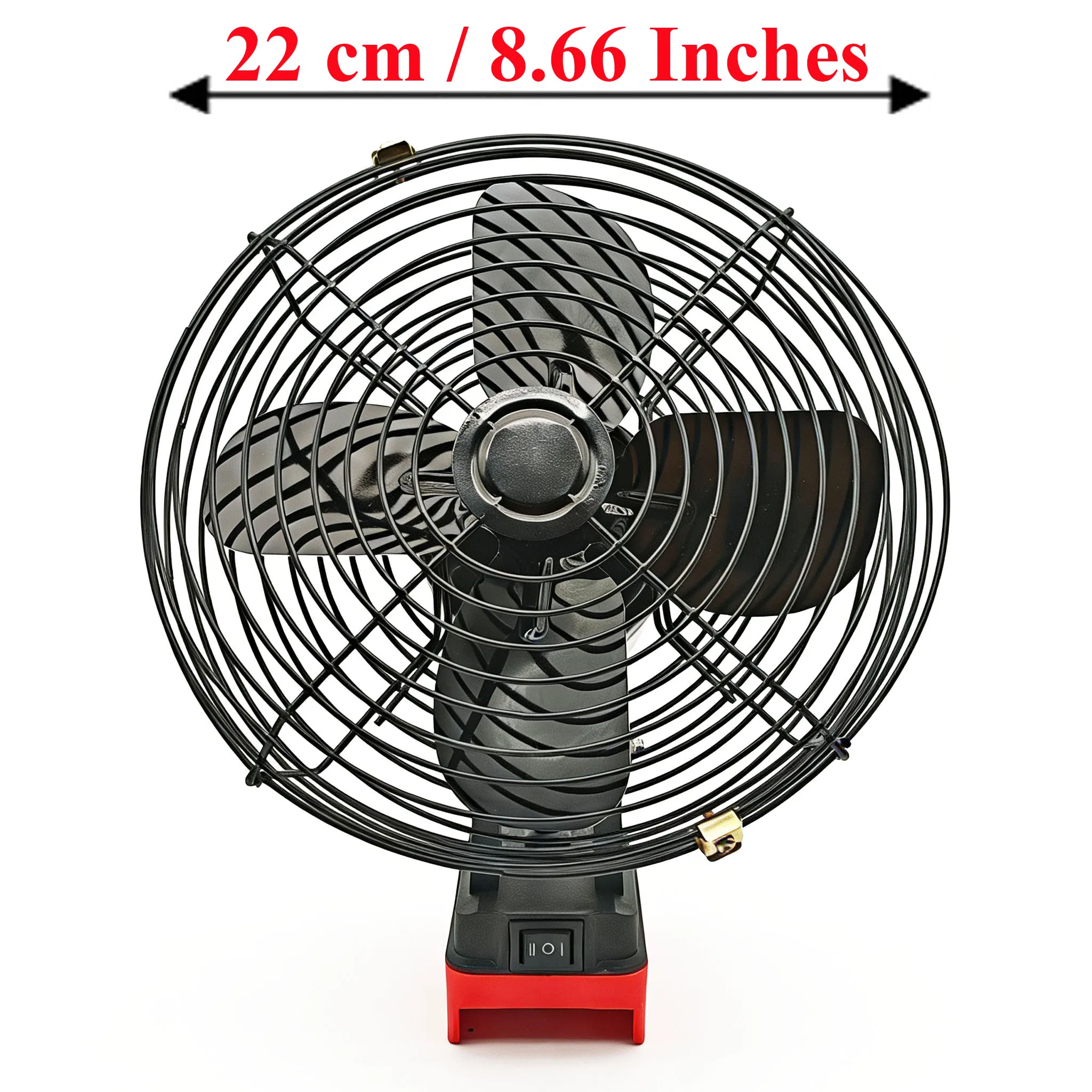 Camping Fan Outdoor Fishing Desktop Metal Strong Wind Fan For Makita For Dewalt For Milwaukee 18V Lithium Ion Battery For M18