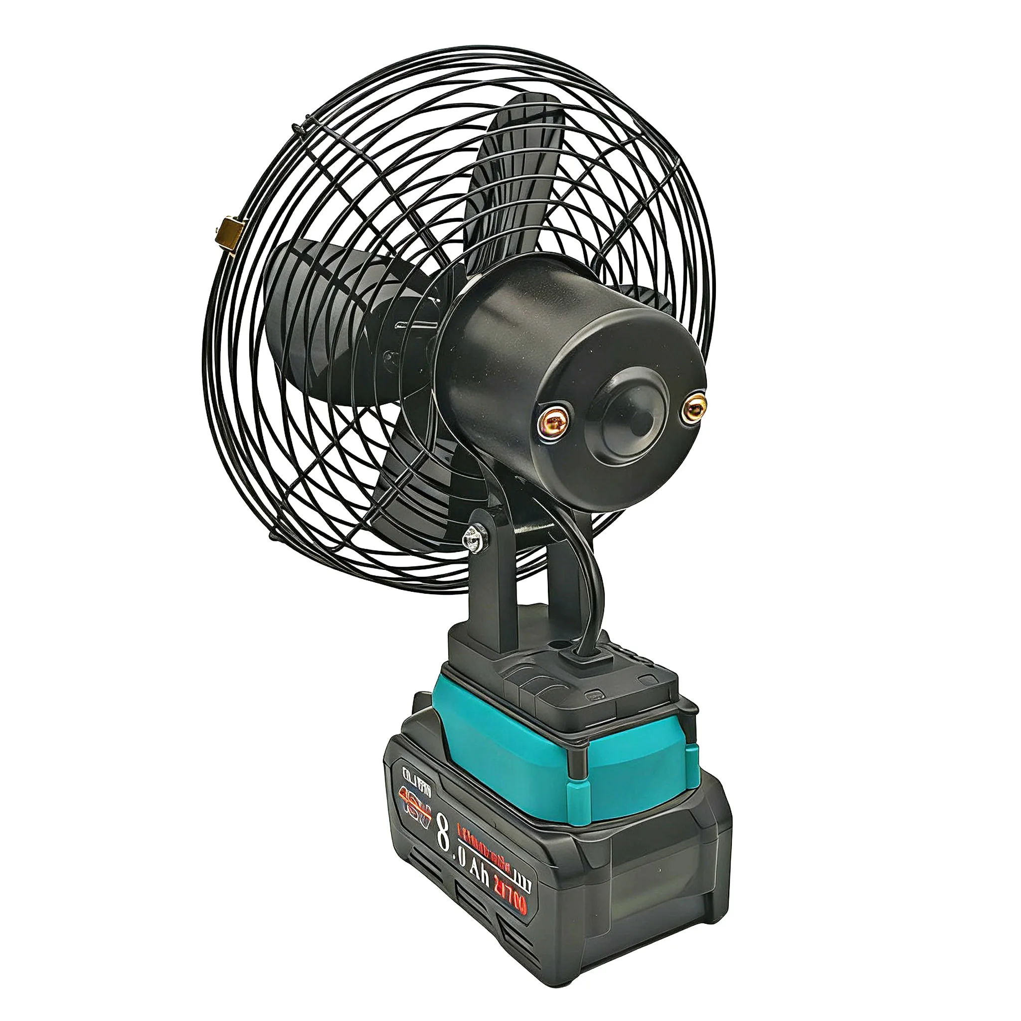 Camping Fan Outdoor Fishing Desktop Metal Strong Wind Fan For Makita For Dewalt For Milwaukee 18V Lithium Ion Battery For M18