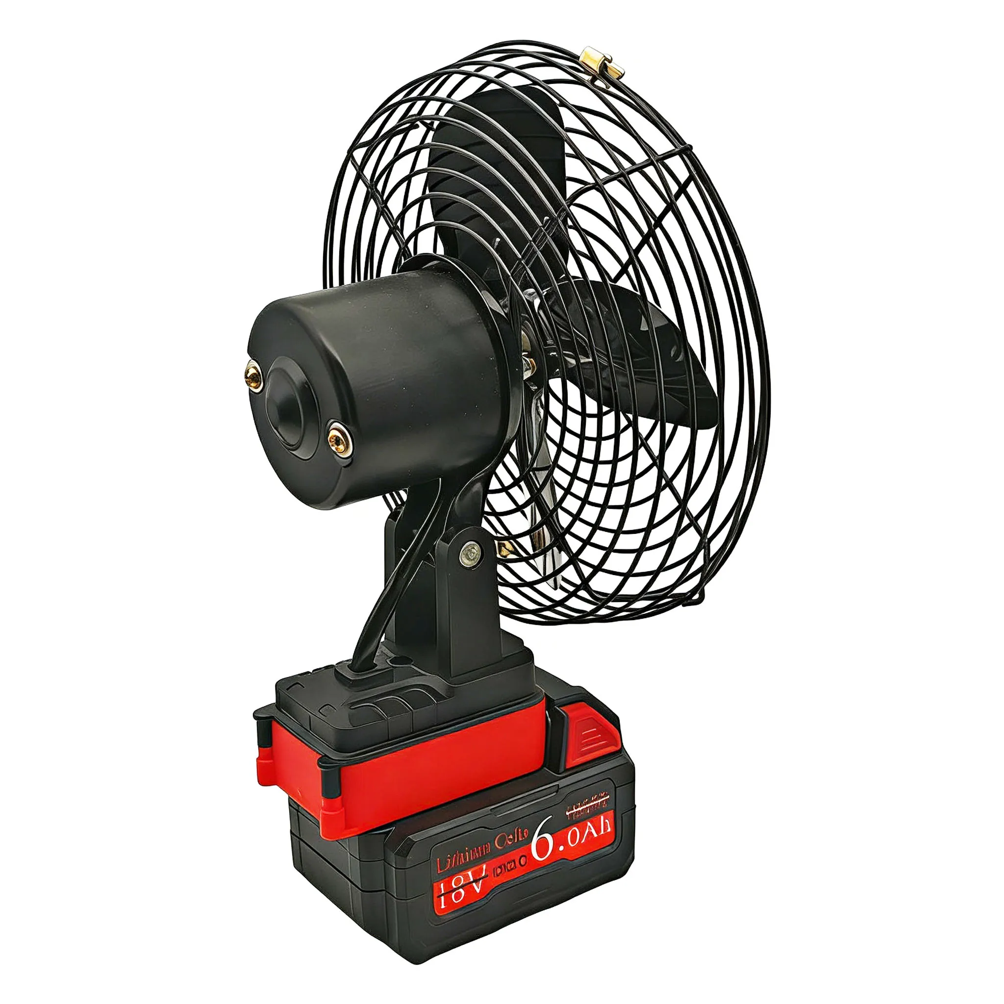 Camping Fan Outdoor Fishing Desktop Metal Strong Wind Fan For Makita For Dewalt For Milwaukee 18V Lithium Ion Battery For M18