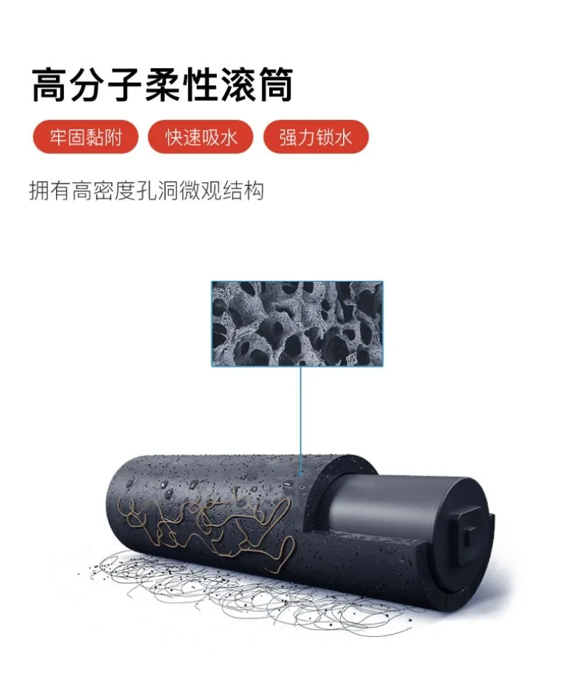 Original HIZERO F100 F200 F300 F500 F600 F805 H100 R700 Compatible Cleaning Roller Consumables for HIZERO Wet Dry Vacuum
