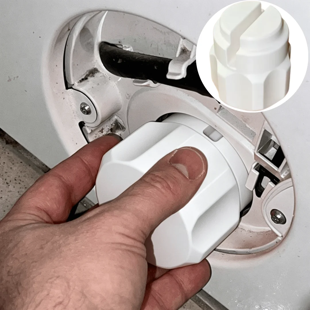 Ergonomic Drain Pump Filter Wrench Opener,Easy Grip Stuck Filter Cap Removal Tool for Front Load Washing Machine DIY Maintenance