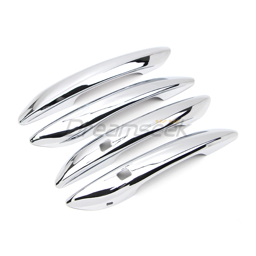 4PCs Door Handle Cover Exterior Trim For Hyundai Elantra CN7 2021 2022 2023 Chrome Molding With 2 Smart Key Hole