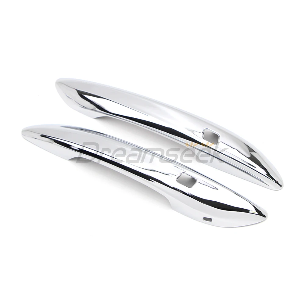4PCs Door Handle Cover Exterior Trim For Hyundai Elantra CN7 2021 2022 2023 Chrome Molding With 2 Smart Key Hole
