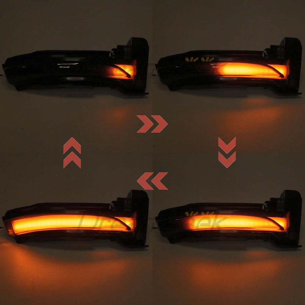Smoke Lens LED Rearview Mirror Light Turn Signal Lamp for Ford Escape Kuga CX482 2020 2021 2022 Dynamic Yellow Indicator Blinker