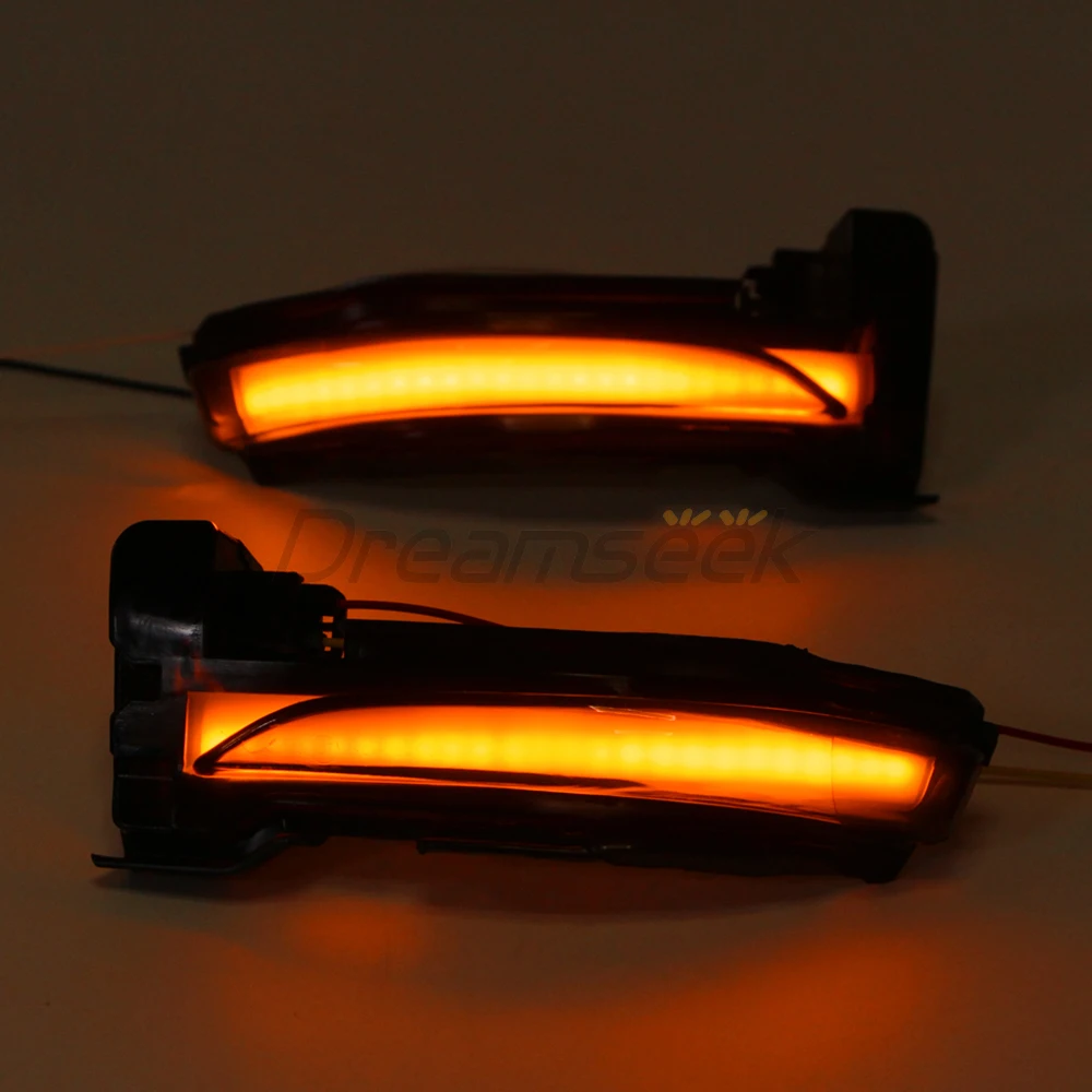 Smoke Lens LED Rearview Mirror Light Turn Signal Lamp for Ford Escape Kuga CX482 2020 2021 2022 Dynamic Yellow Indicator Blinker