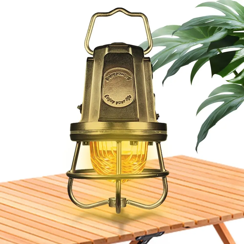 Outdoor Camping Lights Vintage Rechargeable Long Battery Life Camp Lighting with Adjustable Lighting Modes for Living Room