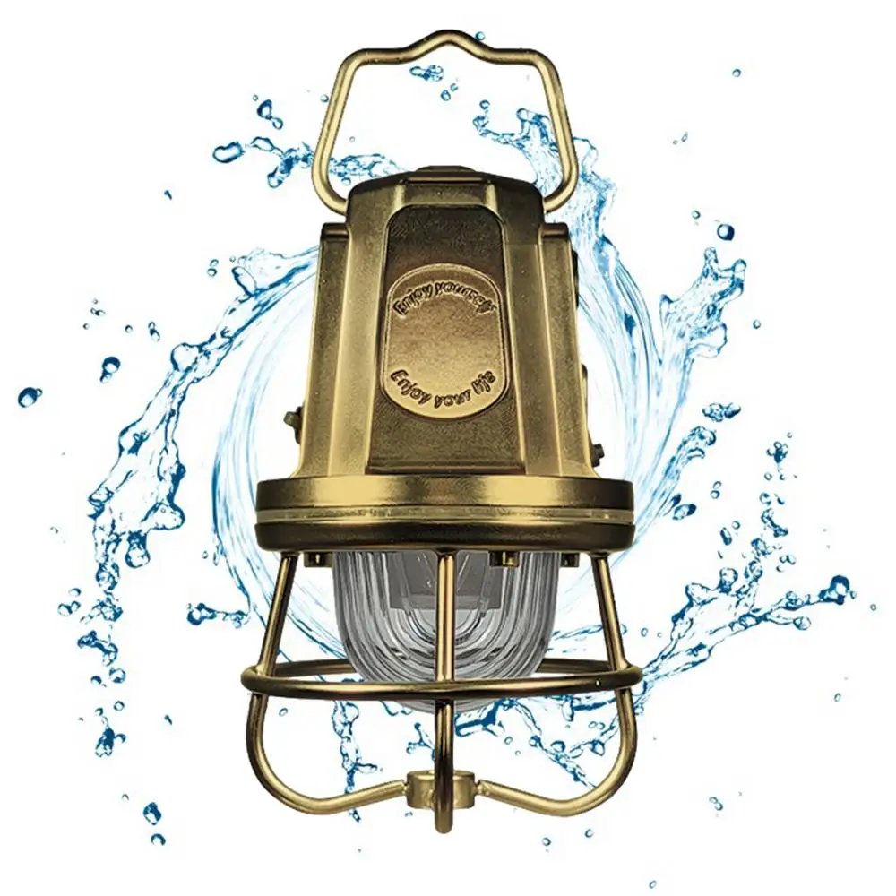 Outdoor Camping Lights Vintage Rechargeable Long Battery Life Camp Lighting with Adjustable Lighting Modes for Living Room