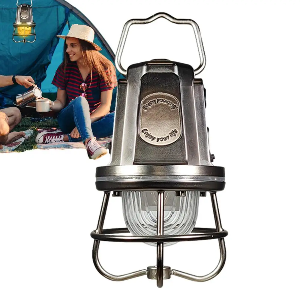Outdoor Camping Lights Vintage Rechargeable Long Battery Life Camp Lighting with Adjustable Lighting Modes for Living Room