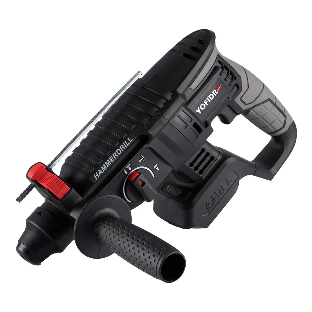 YOFIDRA 26mm Brushless Electric Hammer Electric Pick Impact Drill Multi-function Cordless Rotary Tool For Makita Battery Pin