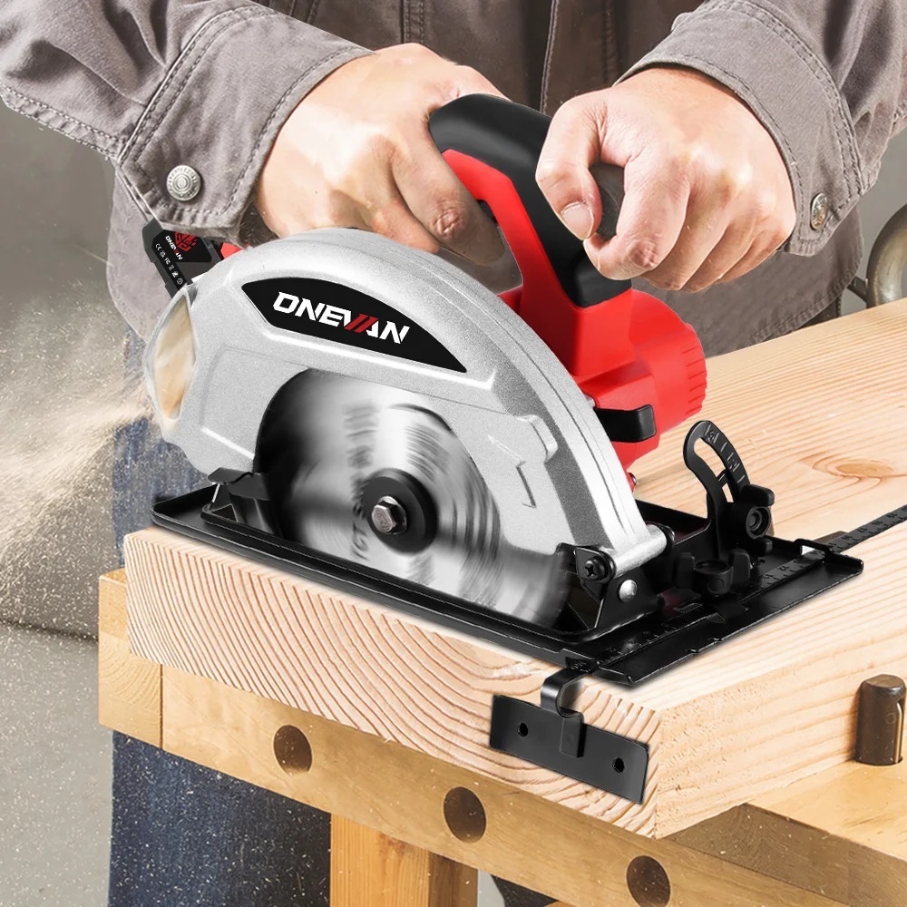 Brushless 7Inch 185mm Electric Circular Saw LED 11000RPM Cordless Adjustable Angle Woodwork Cutting Tool For Makita Battery Pin