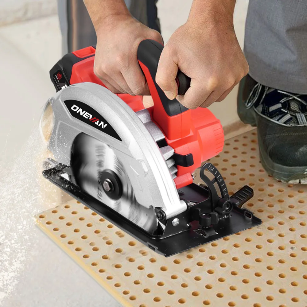 Brushless 7Inch 185mm Electric Circular Saw LED 11000RPM Cordless Adjustable Angle Woodwork Cutting Tool For Makita Battery Pin