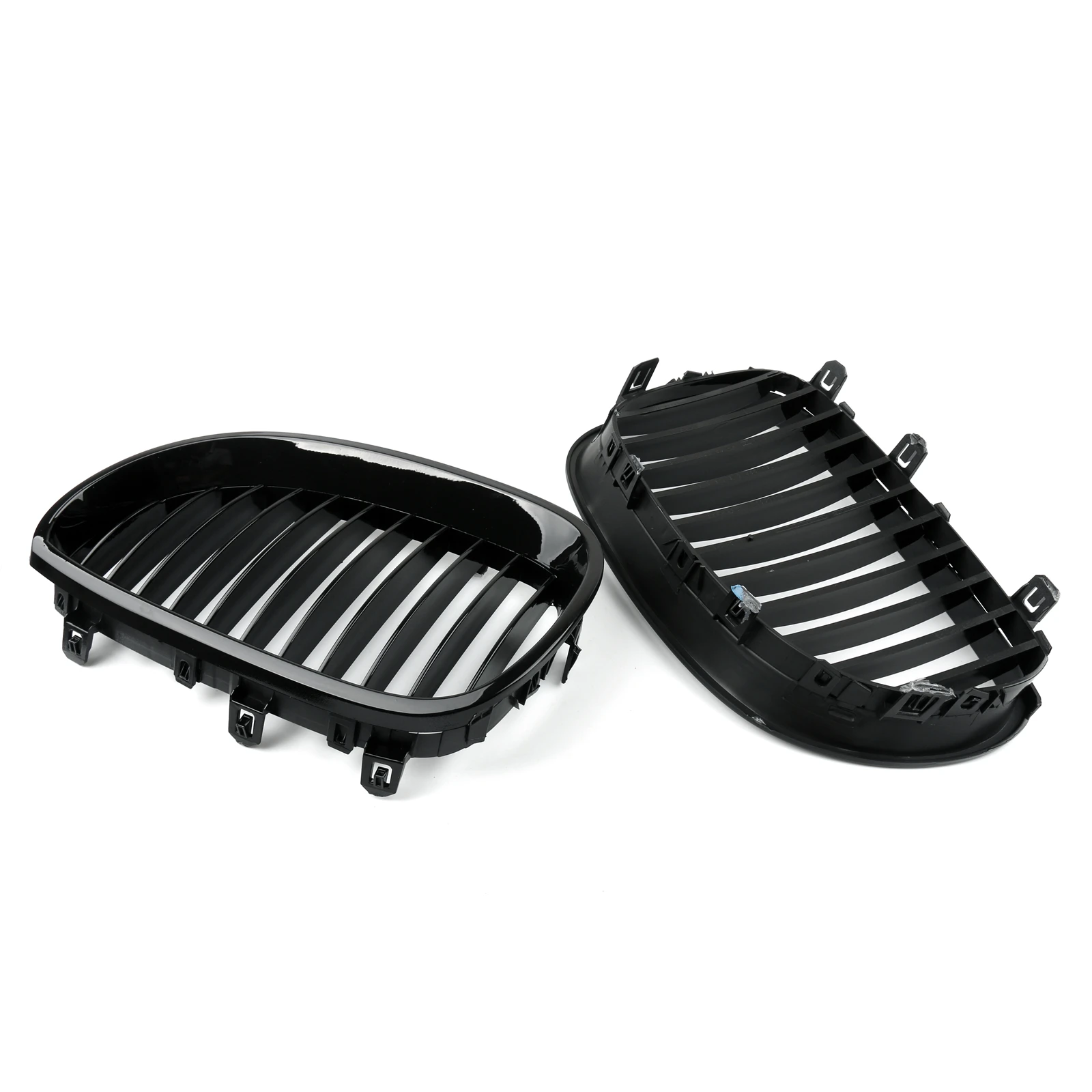 Artudatech Front Replacement Gloss Black Kidney Grille For BMW E60 E61 5 Series 2003-2010