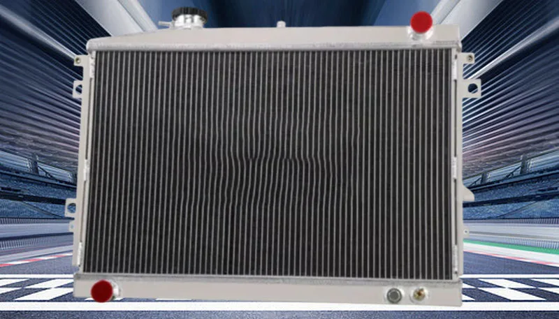 Aluminum Radiator+fan Fit Mazda Bravo B2600 Ford Courier Ute Petrol 85 1986-1996 MT 1987 1988 1989 1990 1991 1992 1993 1994 1995