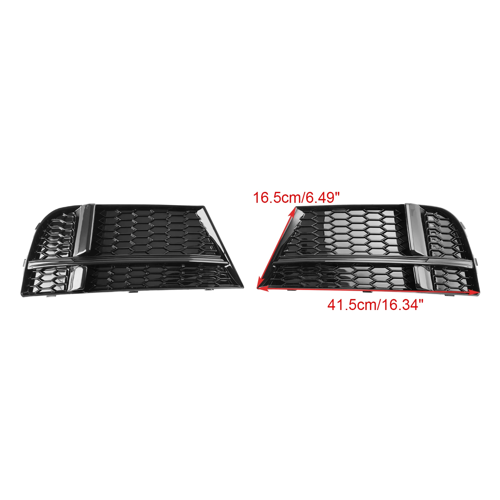 Artudatech Front Fog Light Cover Bezel Grill Grille Fit for AUDI A3 8V S-LINE 2017-2019