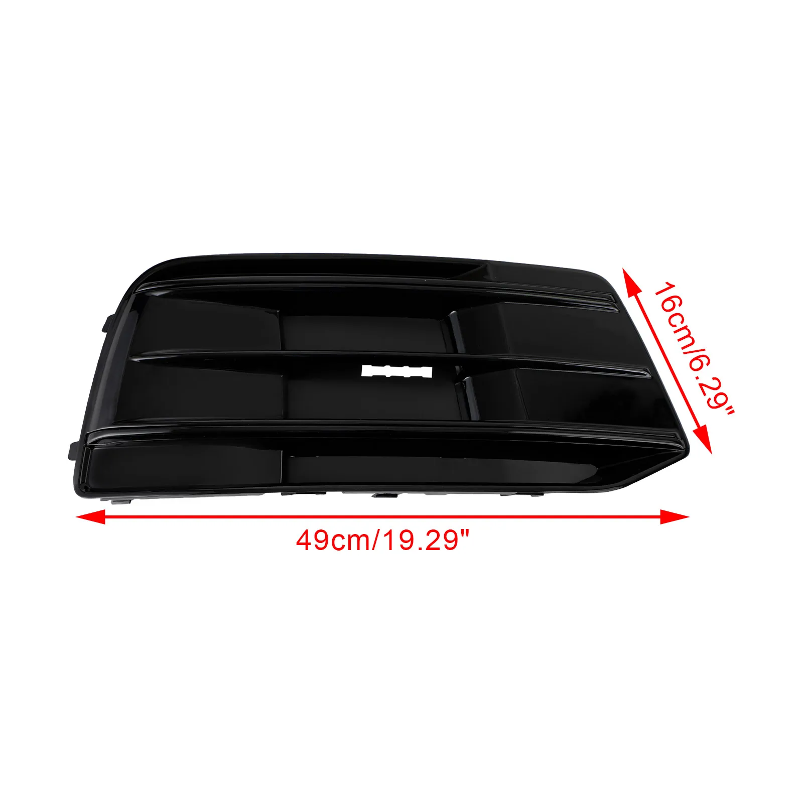 Artudatech 2PCS Front Bumper Cover Grille Bezel Insert Fit for Audi Q5 2018 2019 2020 2021 2022 Gloss Black