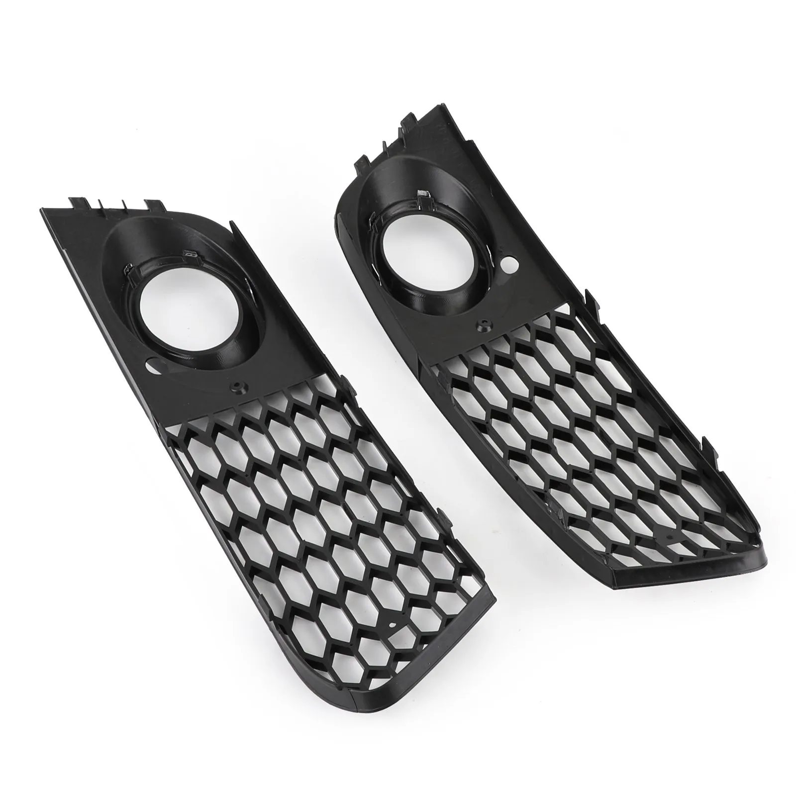 Artudatech Pair Honeycomb Mesh Fog Light Open Vent Grill Intake Fit for Audi A4 B8 2009-2012