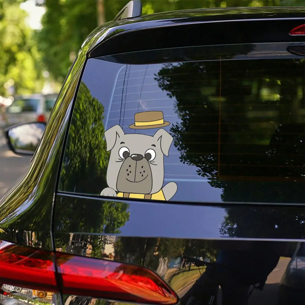 Dog Peeking Car Decal Car Window Decal Humorour Peep Animal Decorative Stickers For Wall Snowboard Motorcycle Computer