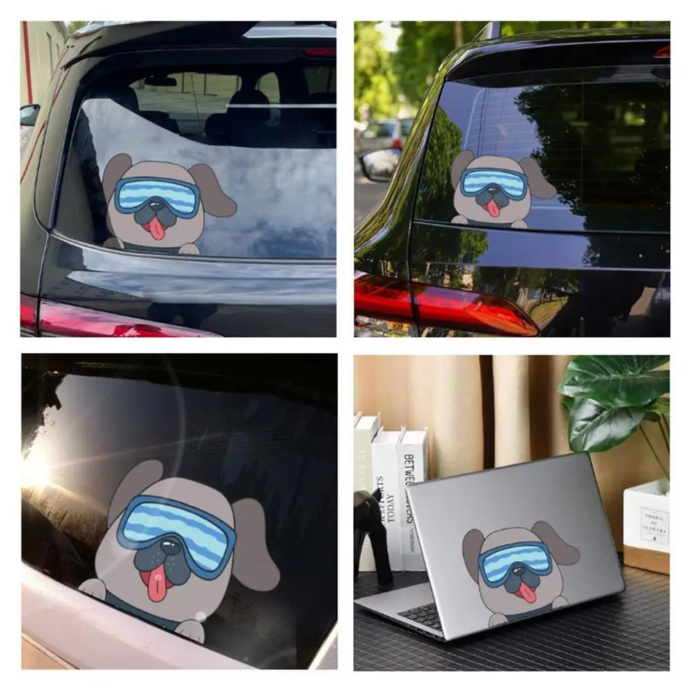 Dog Peeking Car Decal Car Window Decal Humorour Peep Animal Decorative Stickers For Wall Snowboard Motorcycle Computer