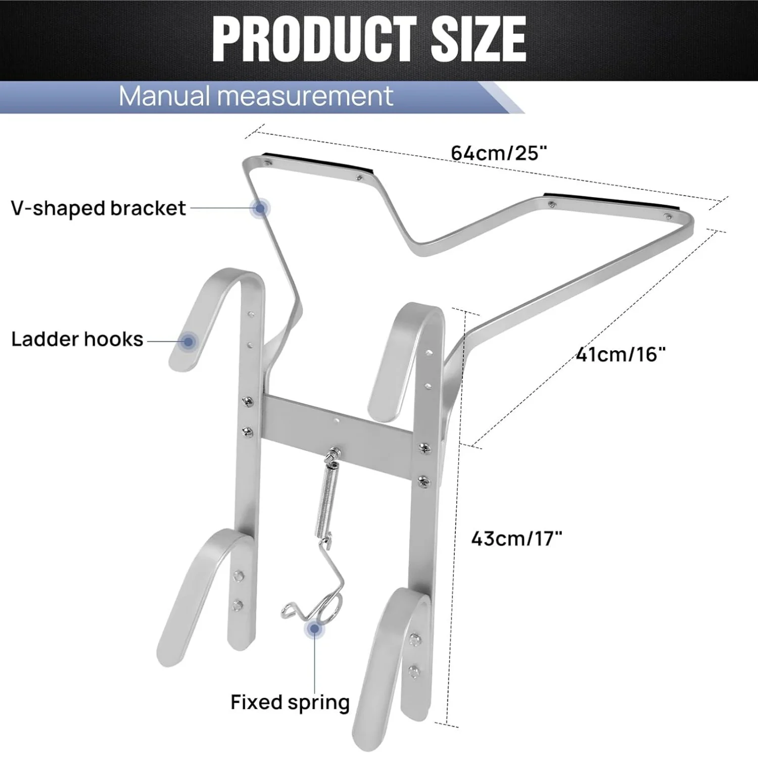 DayPlus V-Shaped Ladder Bracket Tool Ladder Accessory Bracket Stabiliser For Corners, Walls, Windows, Trees