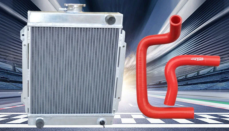 Aluminum Radiator+Silicone radiator hose for Datsun 1200 B110 120Y B210 1.2L A12 70-76 Manual