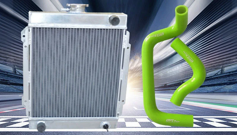 Aluminum Radiator+Silicone radiator hose for Datsun 1200 B110 120Y B210 1.2L A12 70-76 Manual