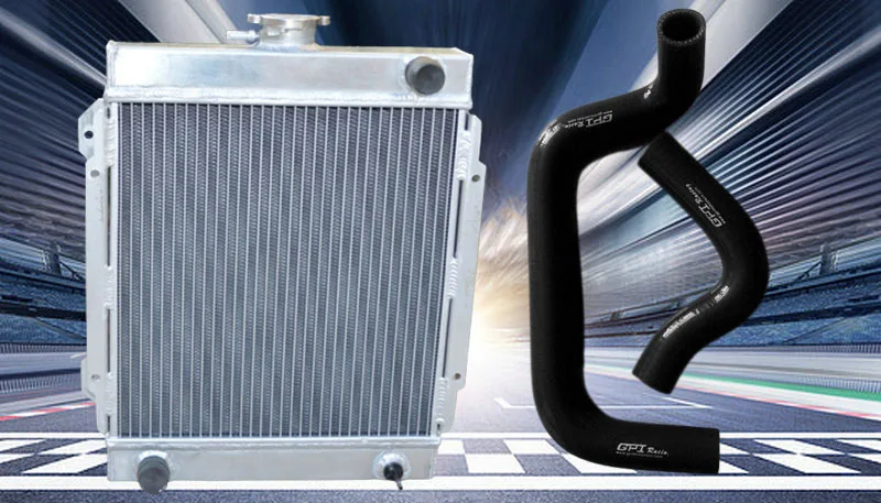 Aluminum Radiator+Silicone radiator hose for Datsun 1200 B110 120Y B210 1.2L A12 70-76 Manual