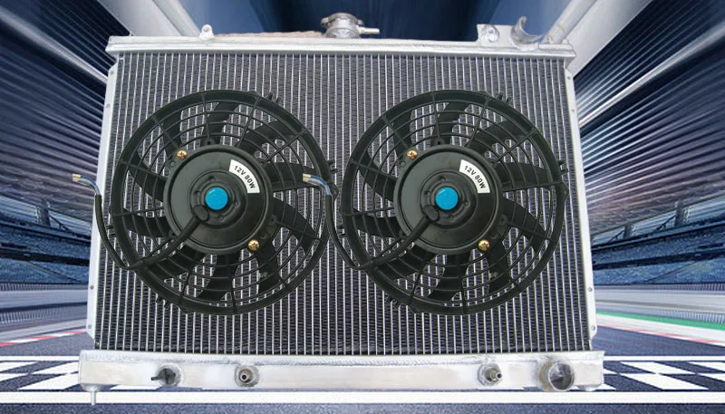 ALUMINUM RADIATOR & FAN For NISSAN Pintara Skyline R31 86-93 1986-1993 AUTO 1992 1991 1989 1988 1987 1986 86 87 88 89 90 91 92