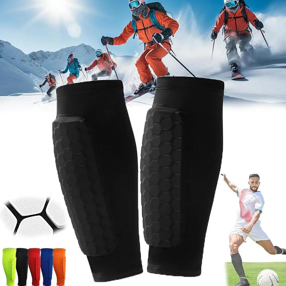 Ski Shin Pads Honeycomb Ski Shin Defender Shin Guards Breathable Shin Defender Ski Shin Pads Skiing Shin Guard For Ski Boots
