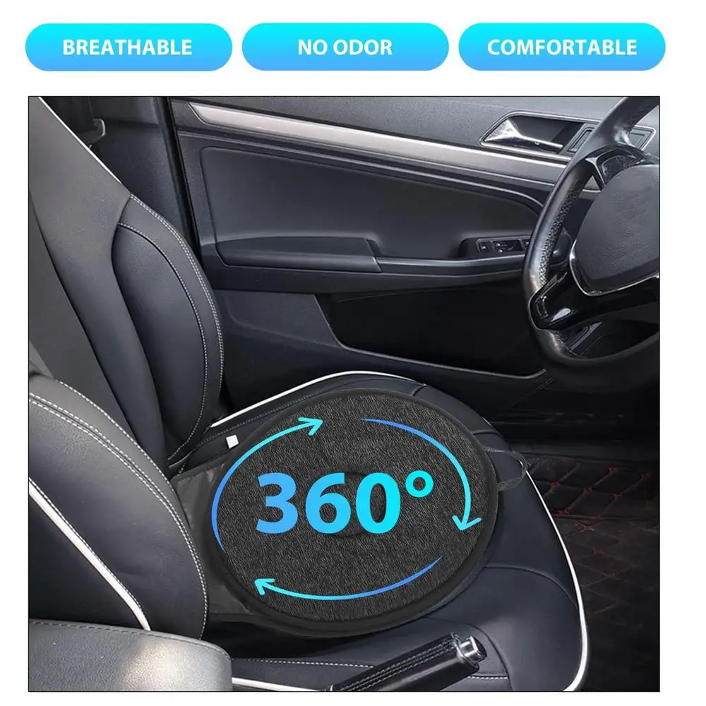 360 Swivel Seat Cushion Car Seat Aid Chair Seat Revolving Cushion Rotation Auto Memory Foam Pad Mat For Elderly Pregnant Woman