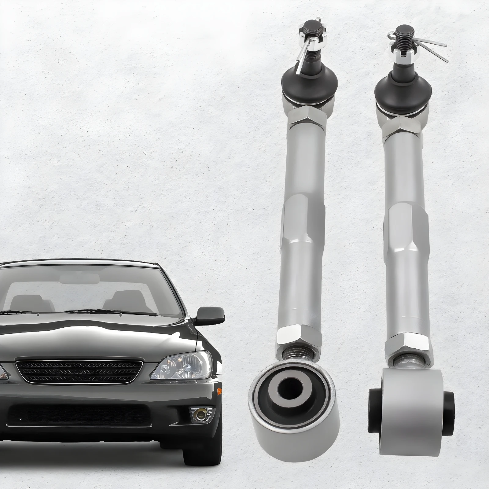 Rear Toe Control Arms Kit Adjustable for Lexus IS300 2001-2005 for GS300 1998-2005 Silver Steel New