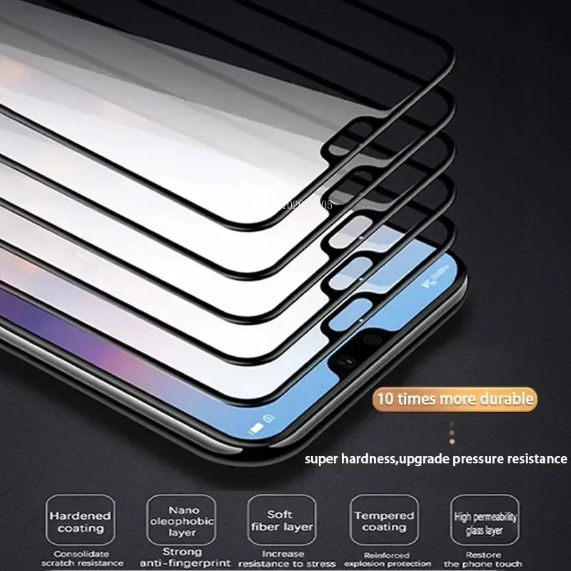 3Pcs Full Cover Tempered Glass For Huawei Pura 70 Pro P60 P50 P40 P30 Pro Screen Protector For Huawei Mate 60 50 40 30 20 Pro