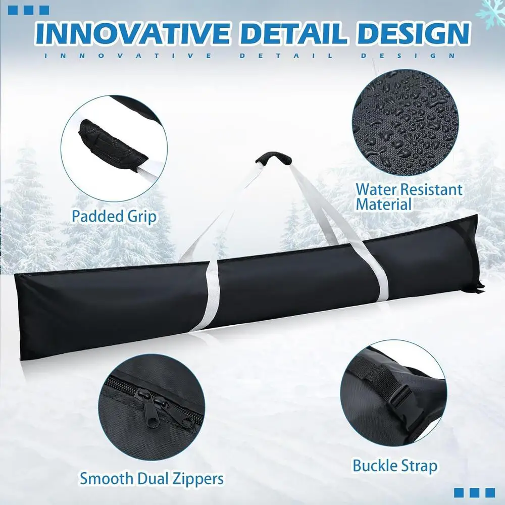 Snow Ski Bags Waterproof Travel Ski Outdoor Polyester Bag Adjustable Carrier Sports Accessories Snowboard Storage Sleeve For