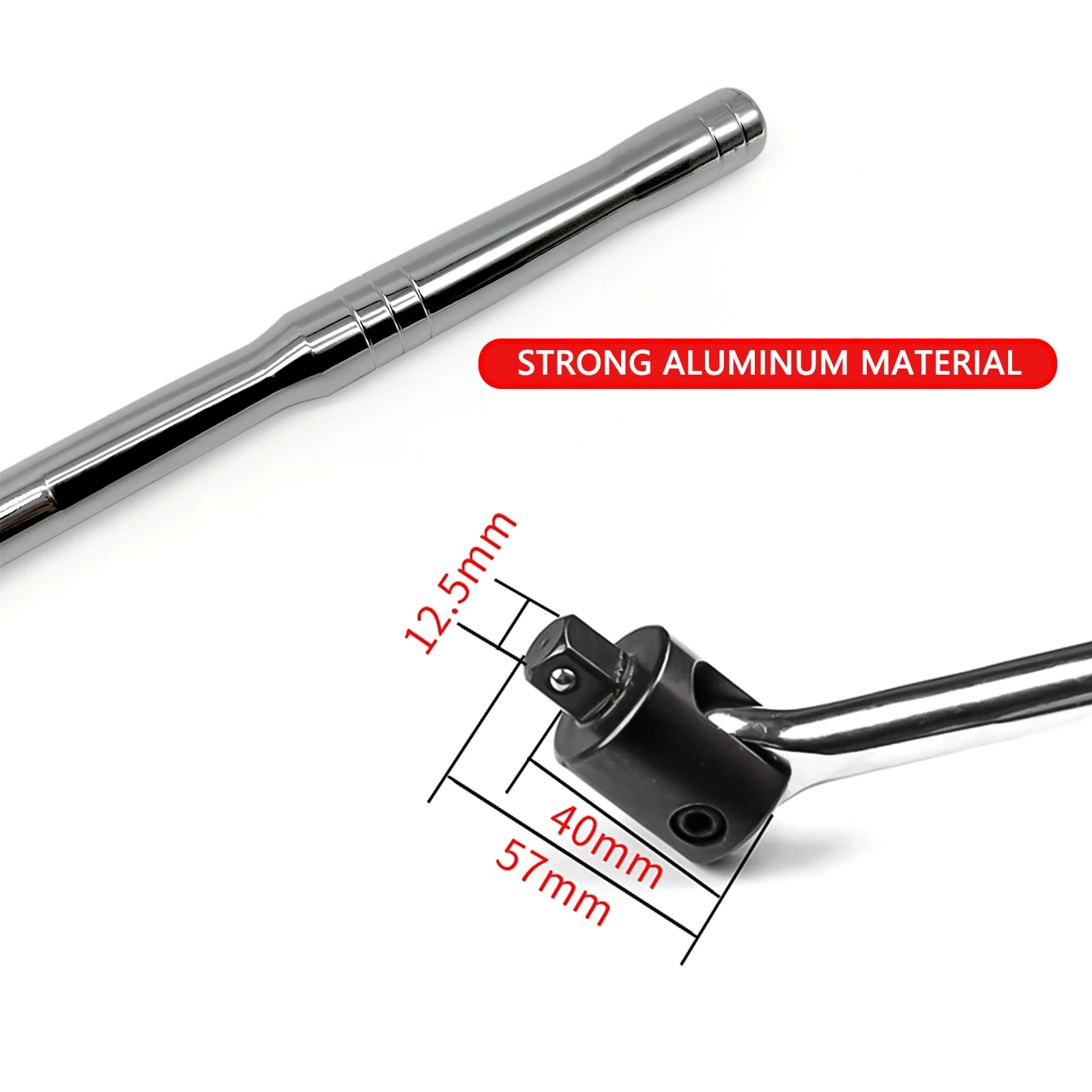 Professional 1/2" Drive Breaker Bar 24" 600mm Long Strong Arm Power Bar Wheel Socket Wrench Car Hand Repair Tool
