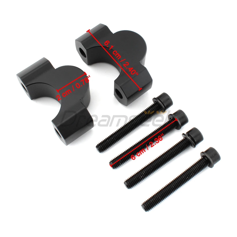 Pair Handlebar Riser Clamp Move Back for BMW S1000R 2021 2022 2023 Black Motorcycle Handle Bar Risers Mount Adapter CNC Aluminum